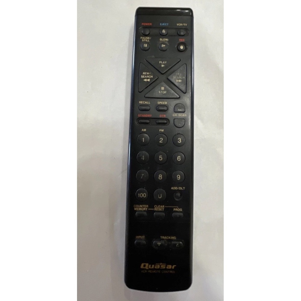Quasar VSQS1144 VCR Infrared Remote Control‎ Tested Works